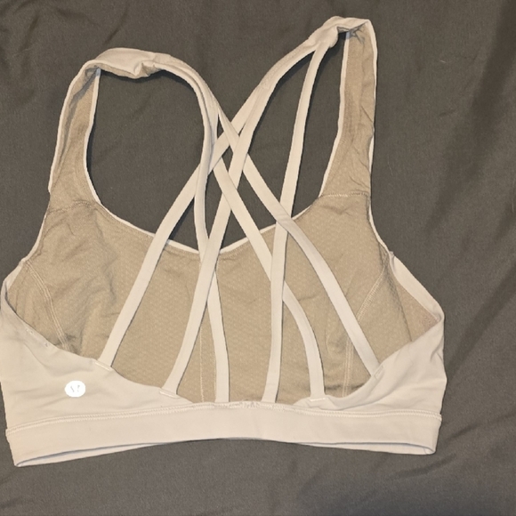 lululemon athletica Beige/white Sports Bra - Picture 3 of 3